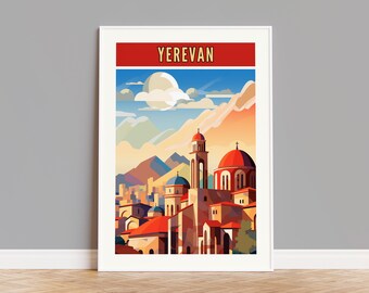 Yerevan Travel Poster, Yerevan Print, Yerevan Wall Art, Yerevan Artwork, Yerevan Wall Decor, Yerevan Gift, Yerevan Foto, Armenië Print