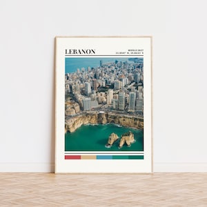 Lebanon Poster, Lebanon Print, Lebanon Art, Lebanon Travel Poster, Lebanon Wall Decor, Lebanon Gift, Lebanon Custom City Map Print