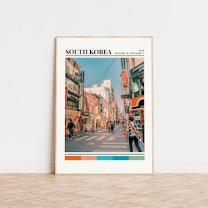 South Korea Poster, South Korea Print, South Korea Art, South Korea Travel Poster, South Korea Wall Decor, South Korea Gift, South Korea