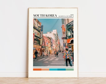 South Korea Poster, South Korea Print, South Korea Art, South Korea Travel Poster, South Korea Wall Decor, South Korea Gift, South Korea