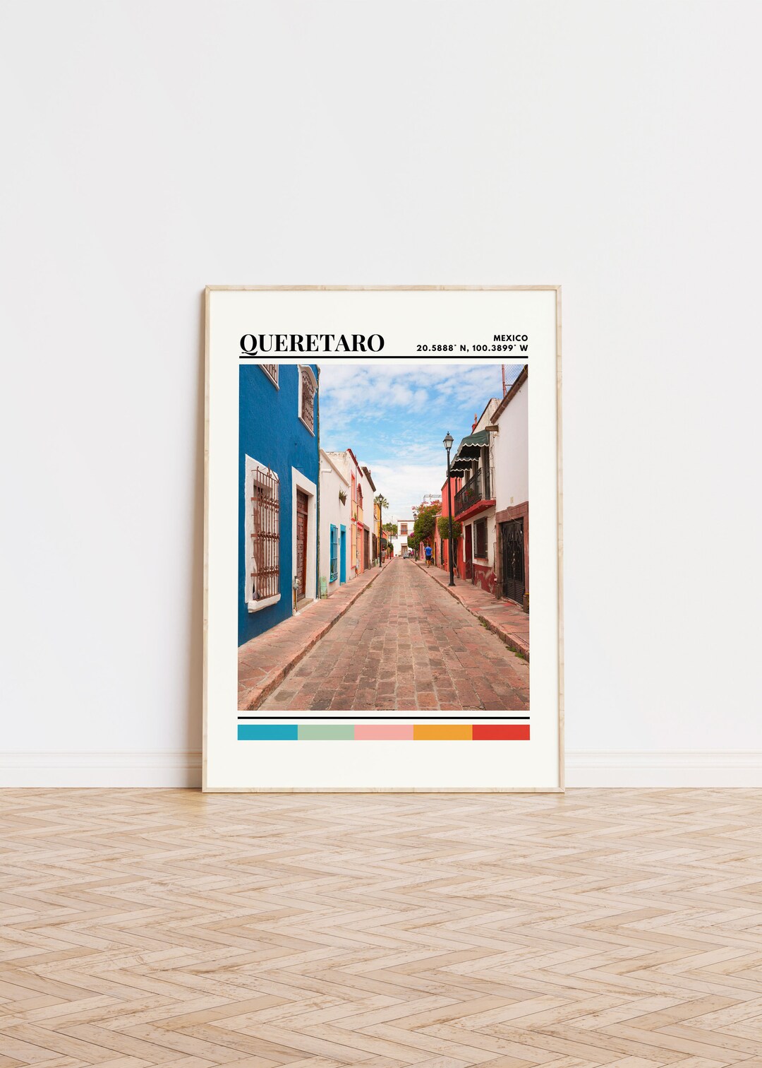 Queretaro Print, Queretaro Poster, Queretaro Art, Queretaro Travel