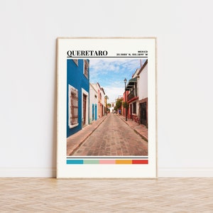 Queretaro Print, Queretaro Poster, Queretaro Art, Queretaro Travel Poster, Queretaro Wall Decor, Queretaro Gift, Mexico Print, Mexico Poster