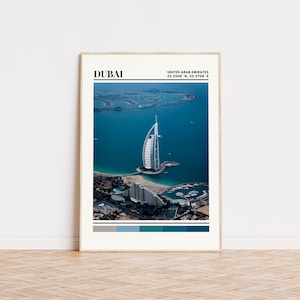 Dubai Poster, Dubai Print, Dubai Art, Dubai Travel Poster, Dubai Wall Decor, Dubai Gift Custom City Print, United Arab Emirates
