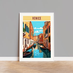 Venice Travel Poster, Venice Print, Venice Wall Art, Venice Artwork, Venice Wall Decor, Venice Gift, Venice Custom Print, Venice Photo