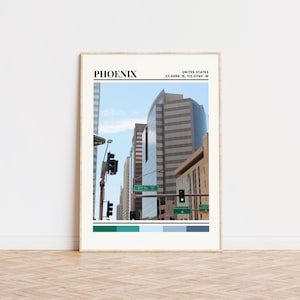 Affiche Phoenix, Phoenix Print, Phoenix Art, Phoenix Travel Poster, Phoenix Wall Decor, Phoenix Gift, Custom City Print Arizona Present