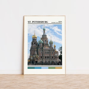 Saint Petersburg Poster, St Petersburg Print, St Petersburg Art, St Petersburg Wall Decor, St Petersburg Gift, Custom City Print, Russia