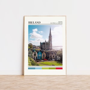 Ireland Poster, Ireland Print, Ireland Art, Ireland Travel Poster, Ireland Wall Decor, Ireland Gift, Ireland Custom City Print, Europe