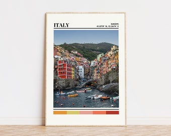 イタリアのポスター、イタリアのプリント、イタリアのアート、イタリアの旅行ポスター、イタリアの壁飾り、イタリアのギフト、イタリアのカスタムシティプリント、イタリア、ヨーロッパ