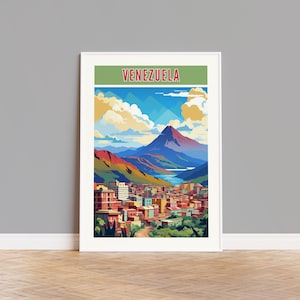 Venezuela Travel Print, Venezuela Poster, Venezuela Wall Art, Venezuela Artwork, Venezuela Wall Decor, Venezuela Gift, Venezuela Custom Art