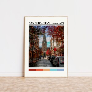 Cartel de San Sebastián, Impresión de San Sebastián, Arte de San Sebastián, Cartel de viaje de San Sebastián, Decoración de San Sebastián, Impresión de España, Cartel de España