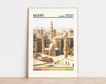 Ägypten Poster, Ägypten Druck, Ägypten Kunst, Ägypten Reise Poster, Ägypten Wand Dekor, Ägypten Geschenk, Ägypten Stadt Druck, ägyptische Kunst