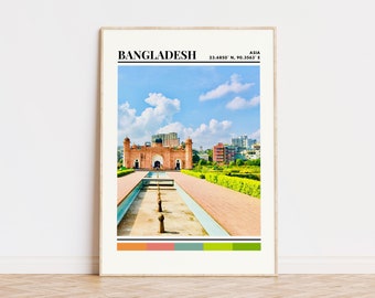 Bangladesh Poster, Bangladesh Print, Bangladesh Art, Bangladesh Travel Poster, Bangladesh Wall Decor, Bangladesh Gift, Bangladesh Map