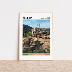 Algeria Poster, Algeria Print, Algeria Art, Algeria Travel Poster, Algeria Wall Decor, Algeria Gift, Algeria Custom City Print, Algeria