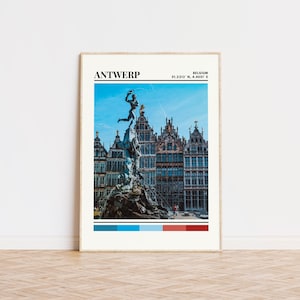 Antwerp Poster, Antwerp Print, Antwerp Art, Antwerp Travel Poster, Antwerp Wall Decor, Antwerp Gift, Antwerp Custom, Belgium Print