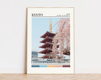 Kyoto Poster, Kyoto Print, Kyoto Art, Kyoto Travel Poster, Kyoto Wall Decor, Kyoto Gift Custom City Print, Japan Gift, Japan Art, Japan