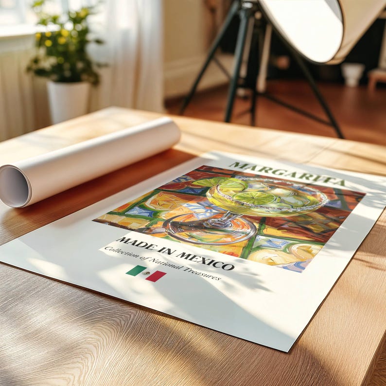 Margarita Poster, Traditional Mexican Drink Wall Art, Kitchen & Café