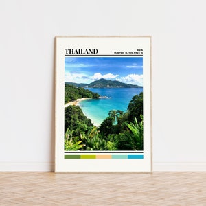 Thailand Poster, Thailand Print, Thailand Art, Thailand Travel Poster, Thailand Wall Decor, Thailand Gift, Thailand Custom Map Print