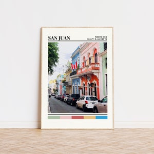 San Juan Poster, San Juan Print, San Juan Art, San Juan Travel Poster, San Juan Wall Decor, San Juan Gift Custom City Print, Puerto Rico