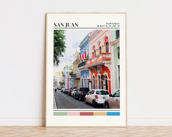 San Juan Poster, San Juan Print, San Juan Art, San Juan Travel Poster, San Juan Wall Decor, San Juan Gift Custom City Print, Puerto Rico
