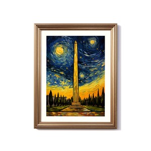 Argentina Van Gogh-Inspired Digital Painting, Argentina Travel Print, Argentina Poster, Argentina Decor, Argentina Van Gogh Style Art