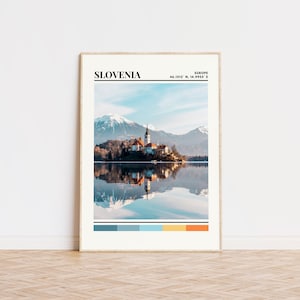 Slovenia Poster, Slovenia Print, Slovenia Art, Slovenia Artwork, Slovenia Travel Poster, Slovenia Wall Decor, Slovenia Custom City Print