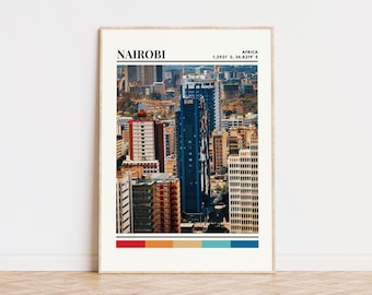 Nairobi Poster, Nairobi Print, Nairobi Art, Nairobi Travel Poster, Nairobi Wall Decor, Nairobi Gift Custom City Print, Kenya Poster, Kenya