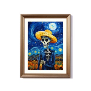 Mexico Van Gogh-Inspired Digital Painting, Mexico Travel Poster, Mexico Print, Mexico Wall Decor, Mexico Van Gogh Style Wall Art