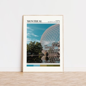 Montreal Poster, Montreal Print, Montreal Art, Montreal Travel Poster, Montreal Wall Decor, Montreal Gift, Montreal Custom City Print Canada