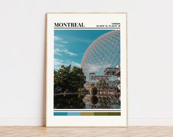 Montreal Poster, Montreal Print, Montreal Art, Montreal Travel Poster, Montreal Wall Decor, Montreal Gift, Montreal Custom City Print Canada