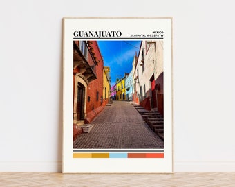 Guanajuato Poster, Guanajuato Print, Guanajuato Art, Guanajuato Travel Poster, Guanajuato Wanddekor, Guanajuato Geschenk Custom City Print