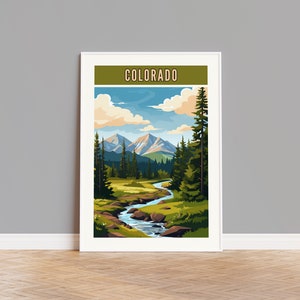 Colorado Travel Poster, Colorado Print, Colorado Wall Art, Colorado Artwork, Colorado Gift, Colorado Custom Print, Colorado Photo, U.S.