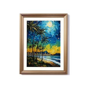 Brazil Van Gogh-Inspired Digital Painting, Brazil Travel Print, Brazil Poster, Brazil Decor, Brazil Van Gogh Style Art