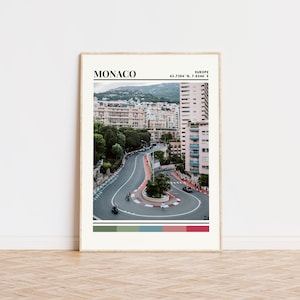 Cartel de Mónaco, Impresión de Mónaco, Arte de Mónaco, Cartel de viaje de Mónaco, Decoración de la pared de Mónaco, Regalo de Mónaco, Impresión personalizada de la ciudad de Mónaco, Foto de Mónaco