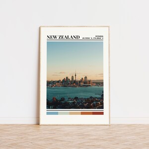 New Zealand Poster, New Zealand Print, New Zealand Artwork, New Zealand Travel Poster, New Zealand Wall Art, New Zealand Gift, Oceania