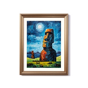 Chile Van Gogh-Inspired Digital Painting, Chile Travel Print, Chile Poster, Chile Decor, Chile Van Gogh Style Art