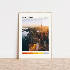 Toronto Poster, Toronto Print, Toronto Art, Toronto Travel Poster, Toronto Wall Decor, Toronto Gift, Toronto Custom City Print, Canada