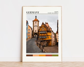Germany Poster, Germany Print, Germany Art, Germany Travel Poster, Germany Wall Decor, Germany Gift Custom City Print, Germany, Europe