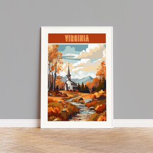 Virginia Travel Poster, Virginia Print, Virginia Wall Art, Virginia Artwork, Virginia Gift, Virginia Custom Print, Virginia Photo, U.S.