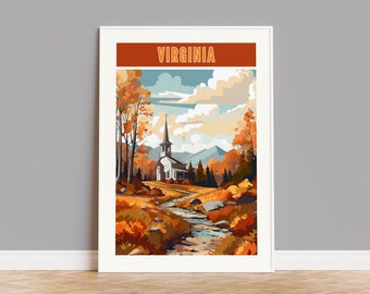 Virginia Travel Poster, Virginia Print, Virginia Wall Art, Virginia Artwork, Virginia Gift, Virginia Custom Print, Virginia Photo, U.S.