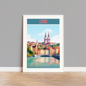 Lyon Travel Poster, Lyon Print, Lyon Wall Art, Lyon Artwork, Lyon Wall Decor, Lyon Gift, Lyon Custom Print, Lyon Photo, France Print