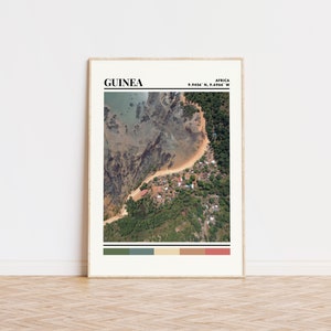 Guine Poster, Guine Print, Guine Art, Guine Reise Poster, Guine Wand Dekor, Guine Geschenk, Guine Custom City Print, Guine, Afrika