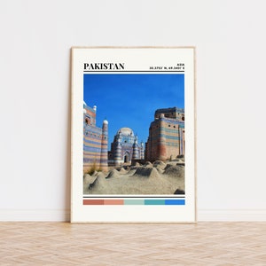 Impresión de Pakistán, cartel de Pakistán, decoración de Pakistán, cartel de viaje de Pakistán, arte de pared de Pakistán, regalo de Pakistán, viaje de Pakistán Asia