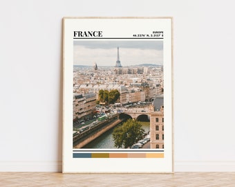 France Poster, France Print, France Art, France Travel Poster, France Wall Decor, France Gift, France Custom City Print, France, Europe