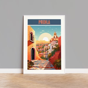 Puebla Reise Poster, Puebla Print, Puebla Wandkunst, Puebla Kunstwerk, Puebla Wanddekor, Puebla Geschenk, Puebla Custom Print, Puebla Foto