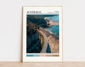Australia Poster, Australia Print, Australia Art, Australia Travel Poster, Australia Wall Decor, Australia Gift Custom City Print, Oceania