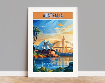 Australia Travel Poster, Australia Print, Australia Wall Art, Australia Artwork, Australia Wall Decor, Australia Gift, Sydney Poster
