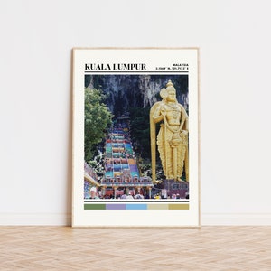 Kuala Lumpur Poster, Kuala Lumpur Print, Kuala Lumpur Art, Kuala Lumpur Travel Poster, Kuala Lumpur Wall Decor, Kuala Lumpur Custom Print