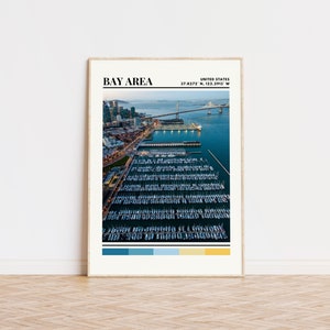 Bay Area Poster, Bay Area Print, Bay Area Kunst, Bay Area Reise Poster, Bay Area Wand Dekor, Bay Area individuelle Stadt Geschenk, California Print