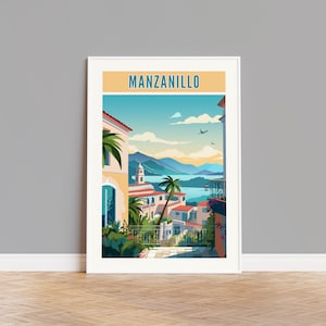 Manzanillo Travel Poster, Manzanillo Print, Manzanillo Wall Art, Manzanillo Artwork, Manzanillo Wall Decor, Manzanillo Gift, Colima Print