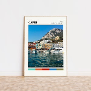 Capri Poster, Capri Print, Capri Art, Capri Travel Poster, Capri Wall Decor, Capri Gift, Capri Custom City Print, Italy Poster, Italy Print